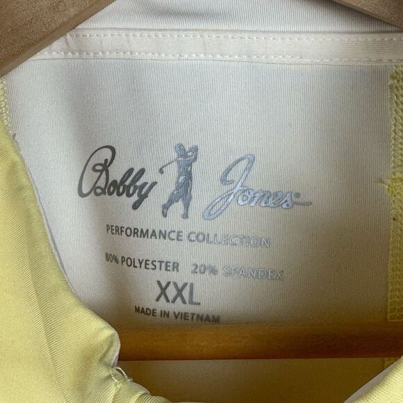 Bobby Jones Performance 1/4 Zip Pullover Viking Size 2XL Yellow Long Sleeve - Picture 3 of 7